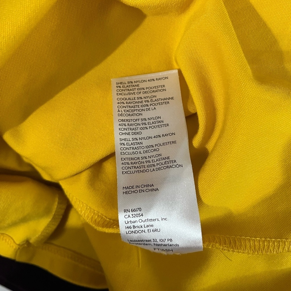 NWOT Anthropologie Yellow Ruffle Sleeve Blouse - Picture 8 of 9